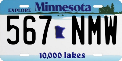 MN license plate 567NMW