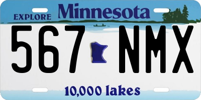 MN license plate 567NMX