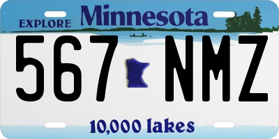 MN license plate 567NMZ