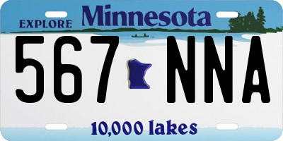 MN license plate 567NNA