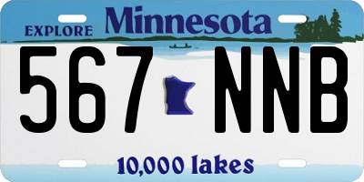 MN license plate 567NNB