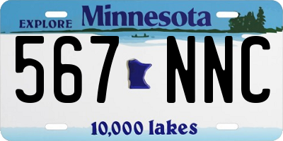 MN license plate 567NNC