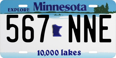 MN license plate 567NNE
