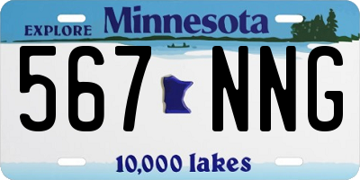 MN license plate 567NNG