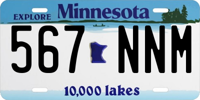 MN license plate 567NNM