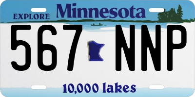 MN license plate 567NNP