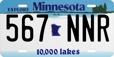 MN license plate 567NNR