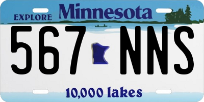 MN license plate 567NNS