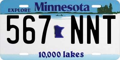 MN license plate 567NNT