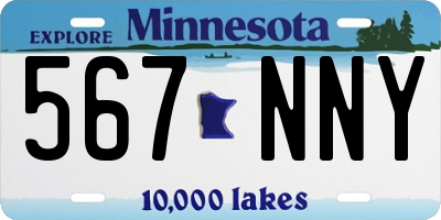 MN license plate 567NNY