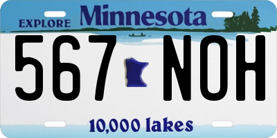 MN license plate 567NOH