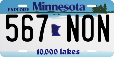 MN license plate 567NON