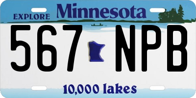 MN license plate 567NPB