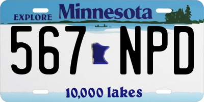 MN license plate 567NPD