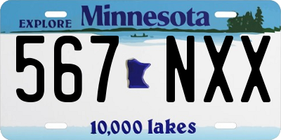 MN license plate 567NXX