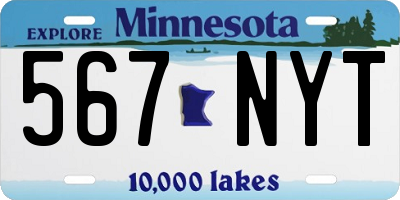 MN license plate 567NYT