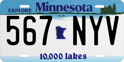 MN license plate 567NYV