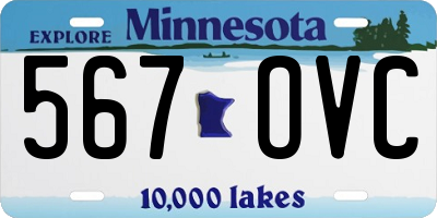MN license plate 567OVC