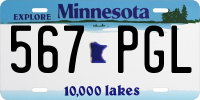 MN license plate 567PGL