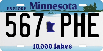 MN license plate 567PHE