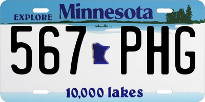 MN license plate 567PHG
