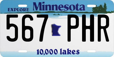 MN license plate 567PHR