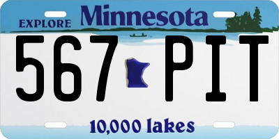 MN license plate 567PIT