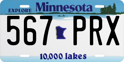 MN license plate 567PRX