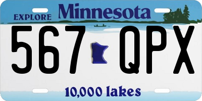 MN license plate 567QPX