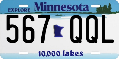 MN license plate 567QQL