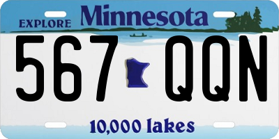 MN license plate 567QQN