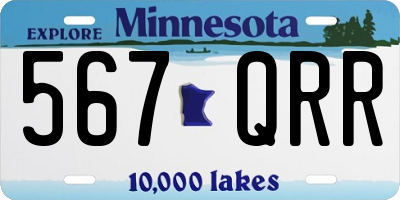 MN license plate 567QRR