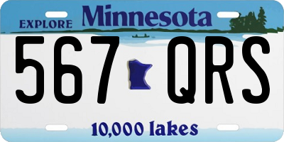 MN license plate 567QRS