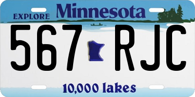 MN license plate 567RJC