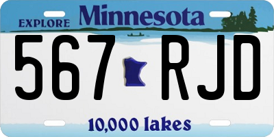 MN license plate 567RJD