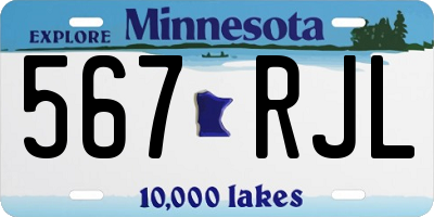 MN license plate 567RJL