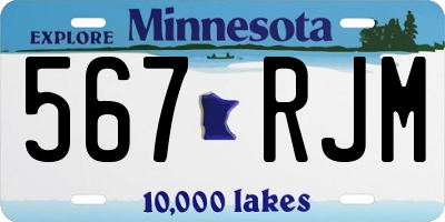 MN license plate 567RJM
