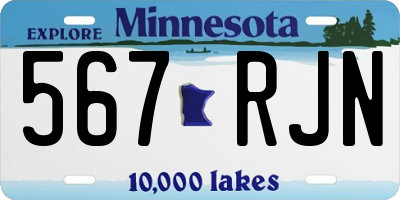 MN license plate 567RJN