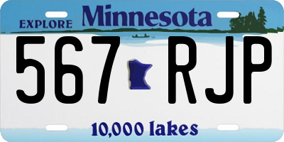 MN license plate 567RJP