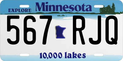 MN license plate 567RJQ