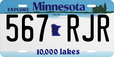 MN license plate 567RJR