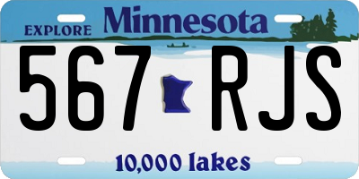 MN license plate 567RJS