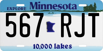 MN license plate 567RJT
