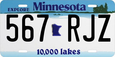 MN license plate 567RJZ