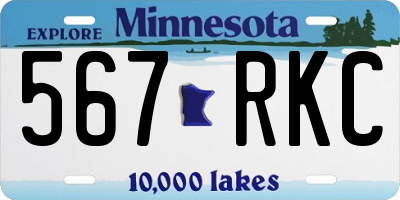 MN license plate 567RKC