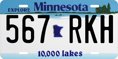 MN license plate 567RKH