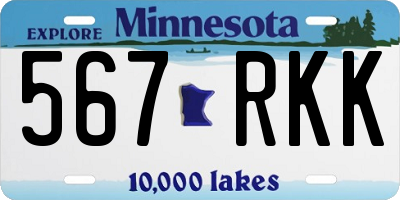 MN license plate 567RKK