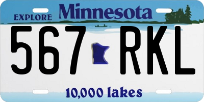 MN license plate 567RKL