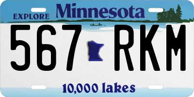 MN license plate 567RKM
