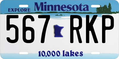 MN license plate 567RKP